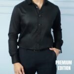 Men's Solid Full Sleeve Shirt – Black